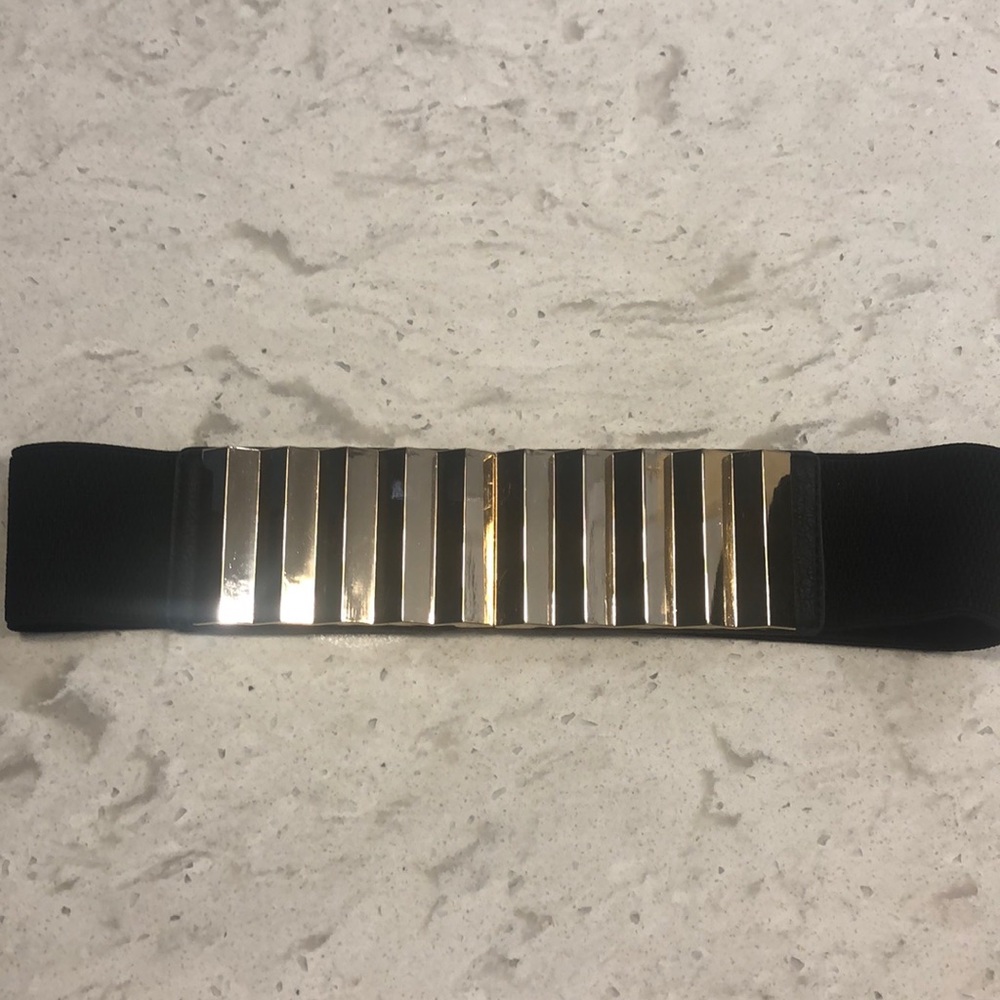 Gold Buckle Black Belt